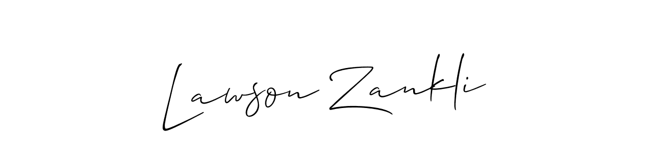 Create a beautiful signature design for name Lawson Zankli. With this signature (Allison_Script) fonts, you can make a handwritten signature for free. Lawson Zankli signature style 2 images and pictures png