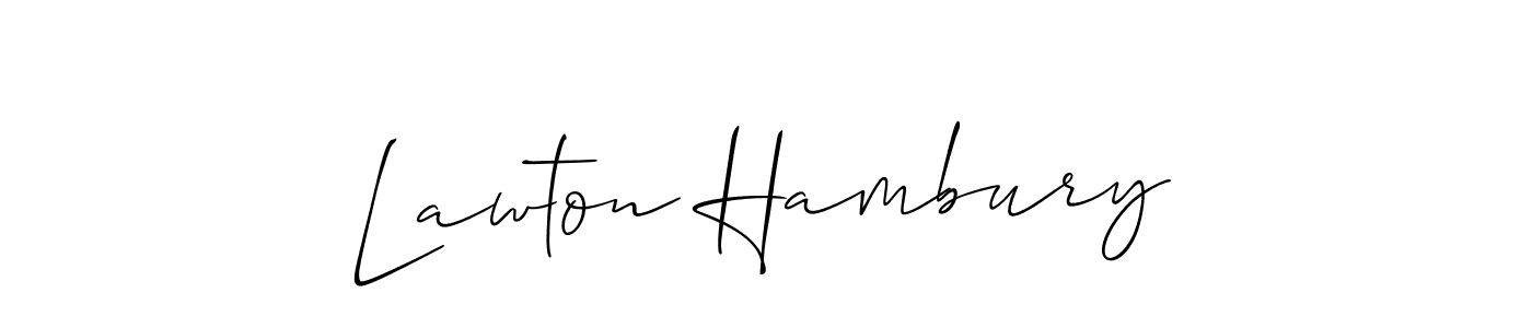 It looks lik you need a new signature style for name Lawton Hambury. Design unique handwritten (Allison_Script) signature with our free signature maker in just a few clicks. Lawton Hambury signature style 2 images and pictures png