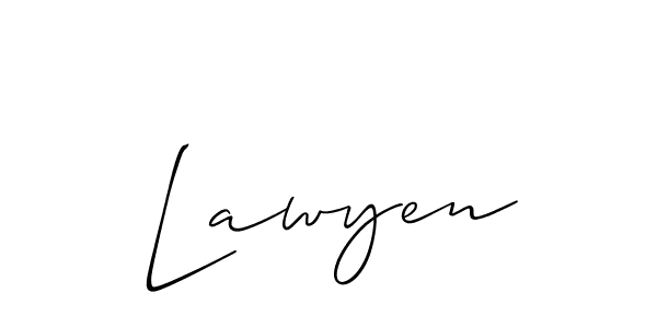 if you are searching for the best signature style for your name Lawyen. so please give up your signature search. here we have designed multiple signature styles  using Allison_Script. Lawyen signature style 2 images and pictures png