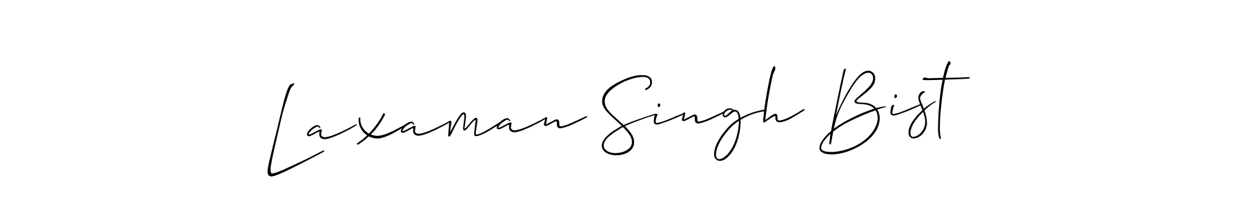 Create a beautiful signature design for name Laxaman Singh Bist. With this signature (Allison_Script) fonts, you can make a handwritten signature for free. Laxaman Singh Bist signature style 2 images and pictures png