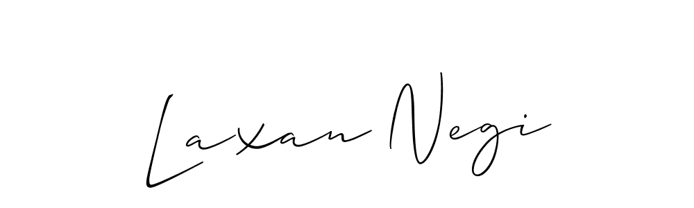 Make a beautiful signature design for name Laxan Negi. With this signature (Allison_Script) style, you can create a handwritten signature for free. Laxan Negi signature style 2 images and pictures png