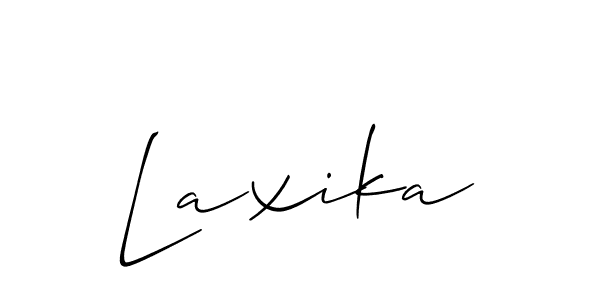 How to make Laxika signature? Allison_Script is a professional autograph style. Create handwritten signature for Laxika name. Laxika signature style 2 images and pictures png