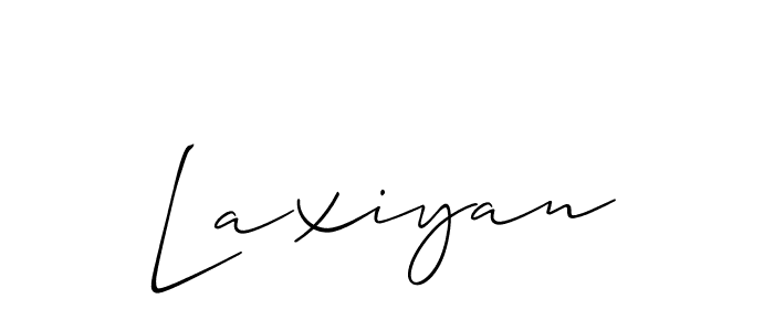 if you are searching for the best signature style for your name Laxiyan. so please give up your signature search. here we have designed multiple signature styles  using Allison_Script. Laxiyan signature style 2 images and pictures png