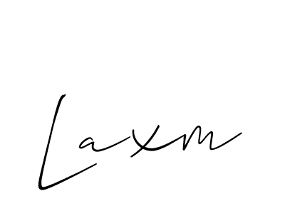 Create a beautiful signature design for name Laxm. With this signature (Allison_Script) fonts, you can make a handwritten signature for free. Laxm signature style 2 images and pictures png