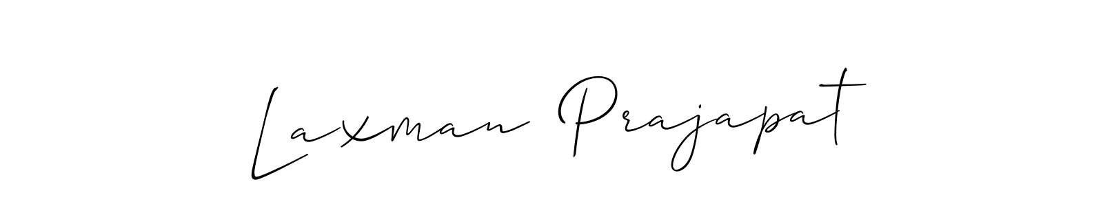 Also we have Laxman  Prajapat name is the best signature style. Create professional handwritten signature collection using Allison_Script autograph style. Laxman  Prajapat signature style 2 images and pictures png