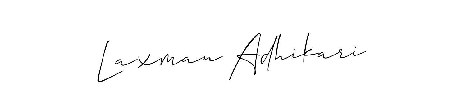 Similarly Allison_Script is the best handwritten signature design. Signature creator online .You can use it as an online autograph creator for name Laxman Adhikari. Laxman Adhikari signature style 2 images and pictures png