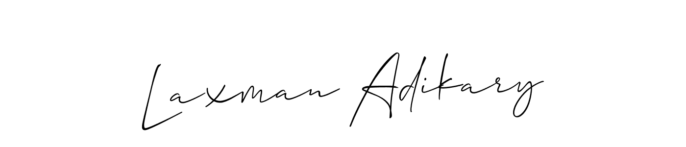 Laxman Adikary stylish signature style. Best Handwritten Sign (Allison_Script) for my name. Handwritten Signature Collection Ideas for my name Laxman Adikary. Laxman Adikary signature style 2 images and pictures png