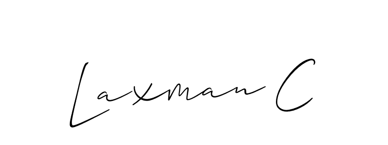 Also You can easily find your signature by using the search form. We will create Laxman C name handwritten signature images for you free of cost using Allison_Script sign style. Laxman C signature style 2 images and pictures png