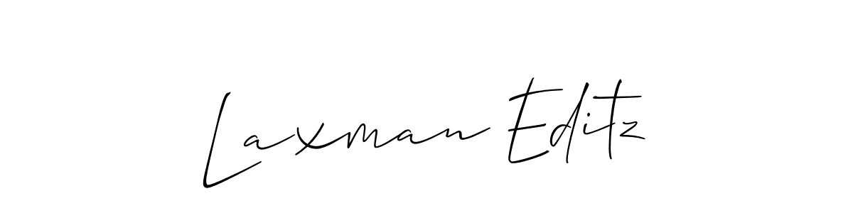 if you are searching for the best signature style for your name Laxman Editz. so please give up your signature search. here we have designed multiple signature styles  using Allison_Script. Laxman Editz signature style 2 images and pictures png