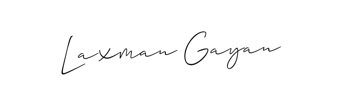 Laxman Gayan stylish signature style. Best Handwritten Sign (Allison_Script) for my name. Handwritten Signature Collection Ideas for my name Laxman Gayan. Laxman Gayan signature style 2 images and pictures png