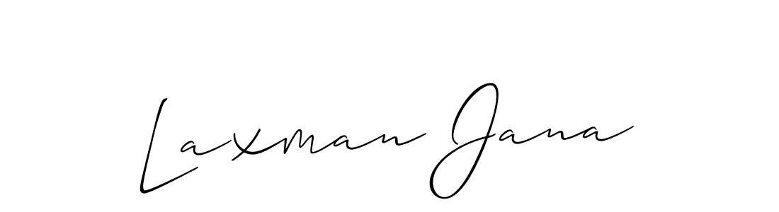 How to make Laxman Jana name signature. Use Allison_Script style for creating short signs online. This is the latest handwritten sign. Laxman Jana signature style 2 images and pictures png