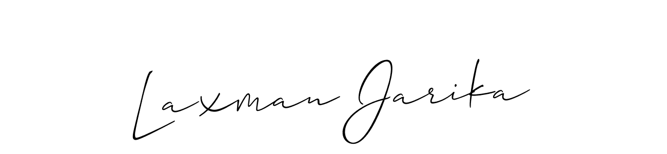 Design your own signature with our free online signature maker. With this signature software, you can create a handwritten (Allison_Script) signature for name Laxman Jarika. Laxman Jarika signature style 2 images and pictures png