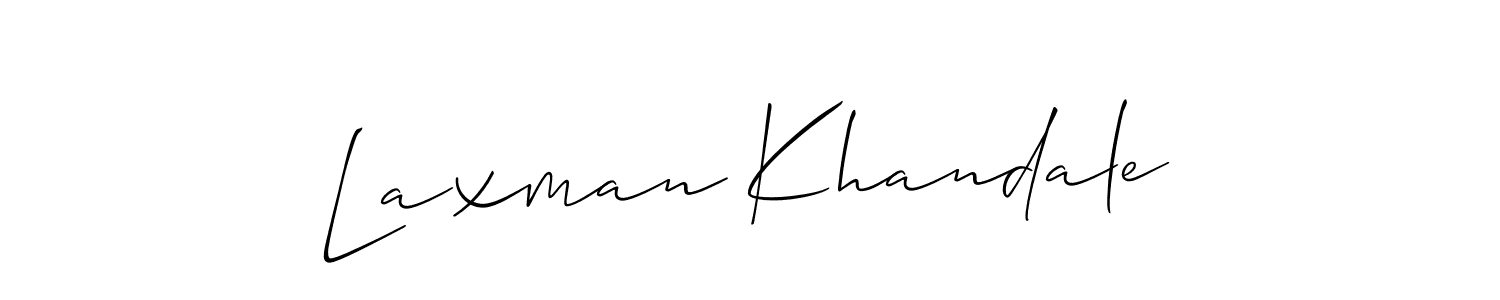 How to make Laxman Khandale signature? Allison_Script is a professional autograph style. Create handwritten signature for Laxman Khandale name. Laxman Khandale signature style 2 images and pictures png