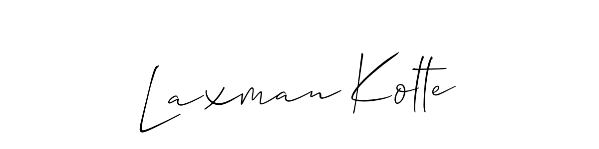 How to Draw Laxman Kolte signature style? Allison_Script is a latest design signature styles for name Laxman Kolte. Laxman Kolte signature style 2 images and pictures png