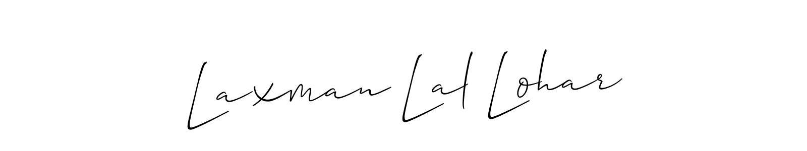 Make a beautiful signature design for name Laxman Lal Lohar. With this signature (Allison_Script) style, you can create a handwritten signature for free. Laxman Lal Lohar signature style 2 images and pictures png