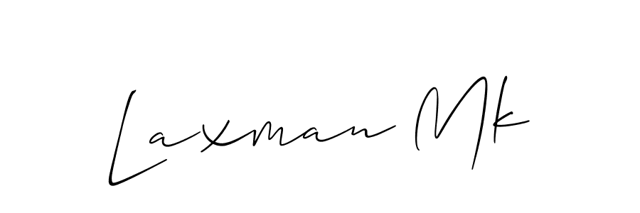 Allison_Script is a professional signature style that is perfect for those who want to add a touch of class to their signature. It is also a great choice for those who want to make their signature more unique. Get Laxman Mk name to fancy signature for free. Laxman Mk signature style 2 images and pictures png