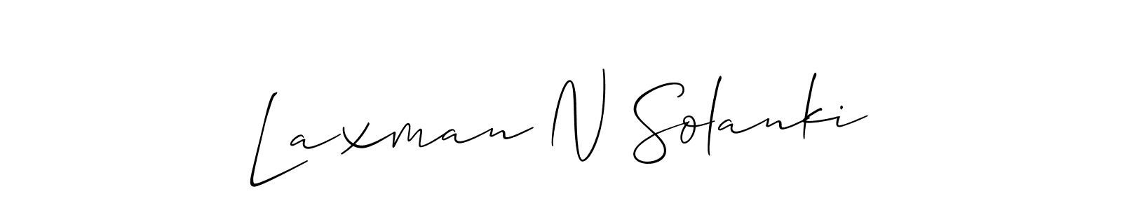 Create a beautiful signature design for name Laxman N Solanki. With this signature (Allison_Script) fonts, you can make a handwritten signature for free. Laxman N Solanki signature style 2 images and pictures png