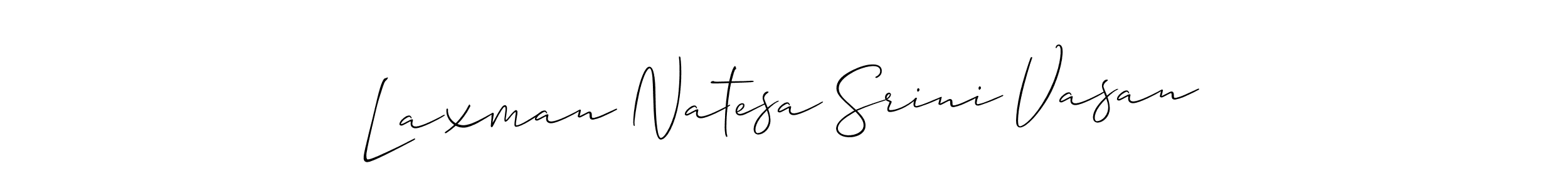 Also You can easily find your signature by using the search form. We will create Laxman Natesa Srini Vasan name handwritten signature images for you free of cost using Allison_Script sign style. Laxman Natesa Srini Vasan signature style 2 images and pictures png