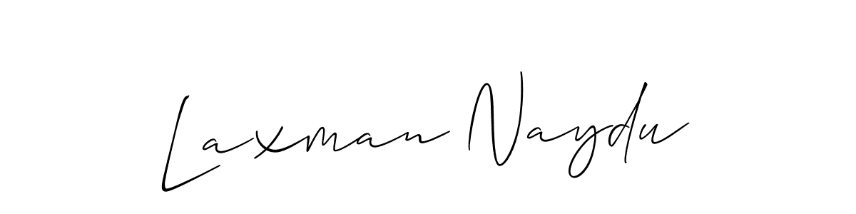 The best way (Allison_Script) to make a short signature is to pick only two or three words in your name. The name Laxman Naydu include a total of six letters. For converting this name. Laxman Naydu signature style 2 images and pictures png