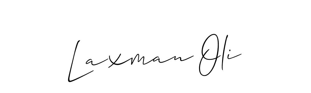 Create a beautiful signature design for name Laxman Oli. With this signature (Allison_Script) fonts, you can make a handwritten signature for free. Laxman Oli signature style 2 images and pictures png