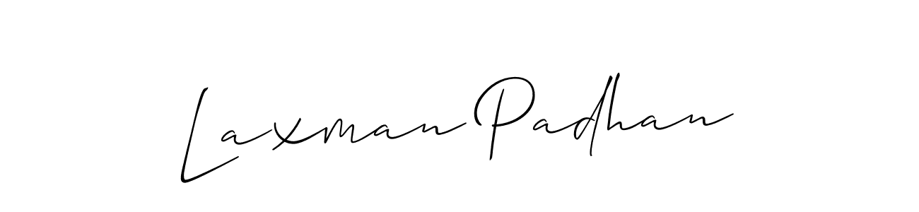 The best way (Allison_Script) to make a short signature is to pick only two or three words in your name. The name Laxman Padhan include a total of six letters. For converting this name. Laxman Padhan signature style 2 images and pictures png