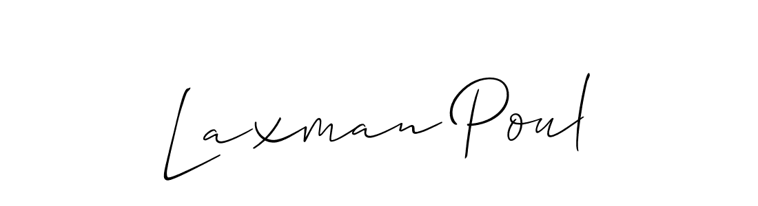 Design your own signature with our free online signature maker. With this signature software, you can create a handwritten (Allison_Script) signature for name Laxman Poul. Laxman Poul signature style 2 images and pictures png