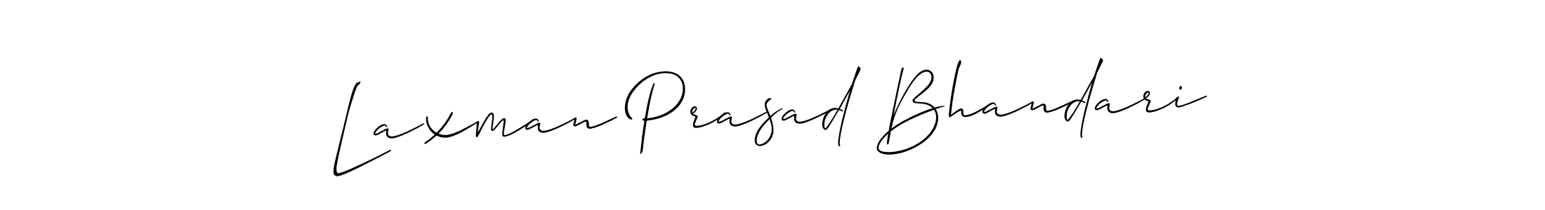 Create a beautiful signature design for name Laxman Prasad Bhandari. With this signature (Allison_Script) fonts, you can make a handwritten signature for free. Laxman Prasad Bhandari signature style 2 images and pictures png