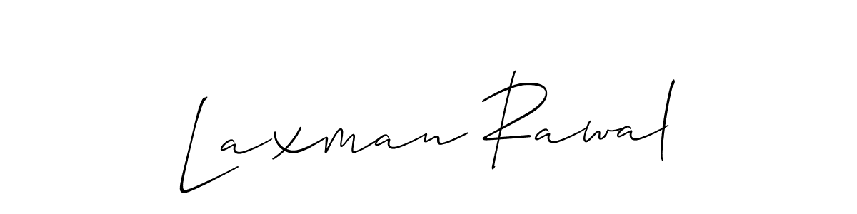 Also we have Laxman Rawal name is the best signature style. Create professional handwritten signature collection using Allison_Script autograph style. Laxman Rawal signature style 2 images and pictures png