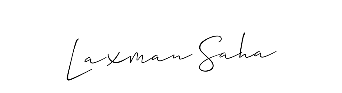 Create a beautiful signature design for name Laxman Saha. With this signature (Allison_Script) fonts, you can make a handwritten signature for free. Laxman Saha signature style 2 images and pictures png