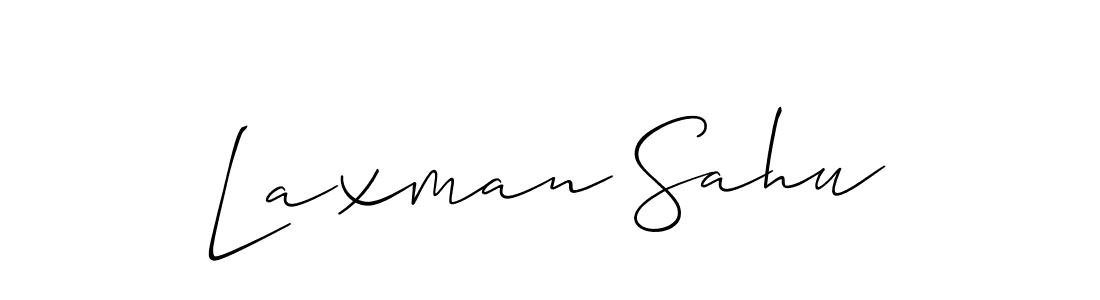 How to make Laxman Sahu name signature. Use Allison_Script style for creating short signs online. This is the latest handwritten sign. Laxman Sahu signature style 2 images and pictures png