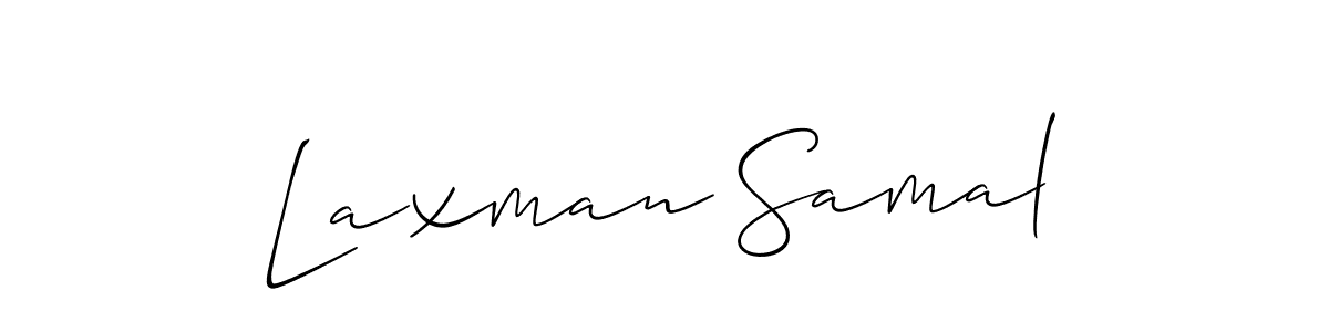 You should practise on your own different ways (Allison_Script) to write your name (Laxman Samal) in signature. don't let someone else do it for you. Laxman Samal signature style 2 images and pictures png