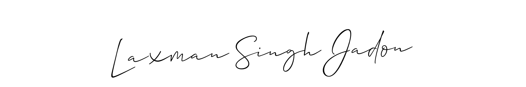 Similarly Allison_Script is the best handwritten signature design. Signature creator online .You can use it as an online autograph creator for name Laxman Singh Jadon. Laxman Singh Jadon signature style 2 images and pictures png