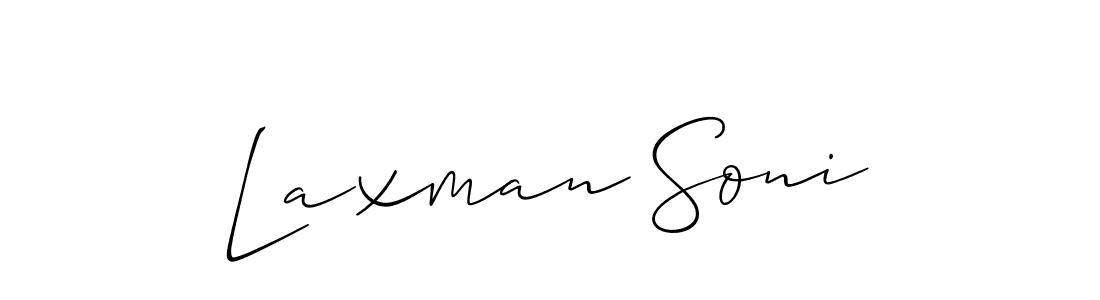 Make a short Laxman Soni signature style. Manage your documents anywhere anytime using Allison_Script. Create and add eSignatures, submit forms, share and send files easily. Laxman Soni signature style 2 images and pictures png