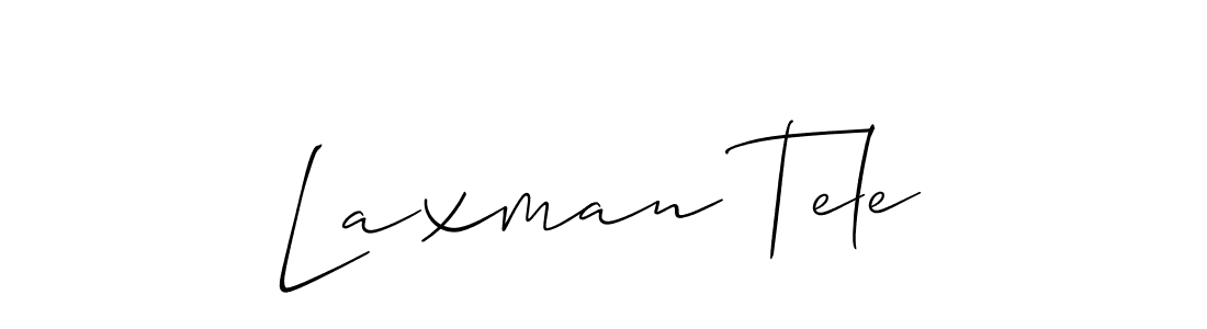 Design your own signature with our free online signature maker. With this signature software, you can create a handwritten (Allison_Script) signature for name Laxman Tele. Laxman Tele signature style 2 images and pictures png