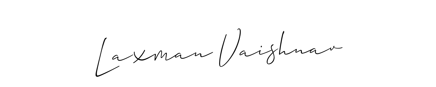 Make a beautiful signature design for name Laxman Vaishnav. With this signature (Allison_Script) style, you can create a handwritten signature for free. Laxman Vaishnav signature style 2 images and pictures png