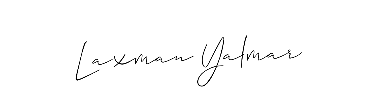 You should practise on your own different ways (Allison_Script) to write your name (Laxman Yalmar) in signature. don't let someone else do it for you. Laxman Yalmar signature style 2 images and pictures png