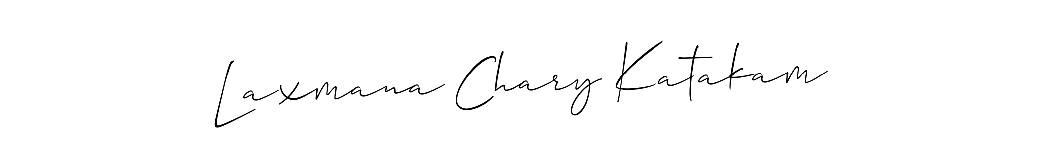 It looks lik you need a new signature style for name Laxmana Chary Katakam. Design unique handwritten (Allison_Script) signature with our free signature maker in just a few clicks. Laxmana Chary Katakam signature style 2 images and pictures png