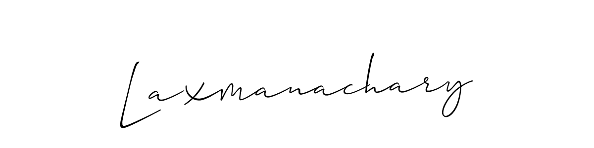 Use a signature maker to create a handwritten signature online. With this signature software, you can design (Allison_Script) your own signature for name Laxmanachary. Laxmanachary signature style 2 images and pictures png