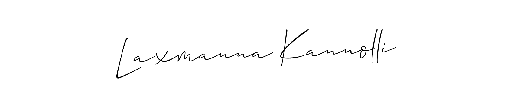 Create a beautiful signature design for name Laxmanna Kannolli. With this signature (Allison_Script) fonts, you can make a handwritten signature for free. Laxmanna Kannolli signature style 2 images and pictures png