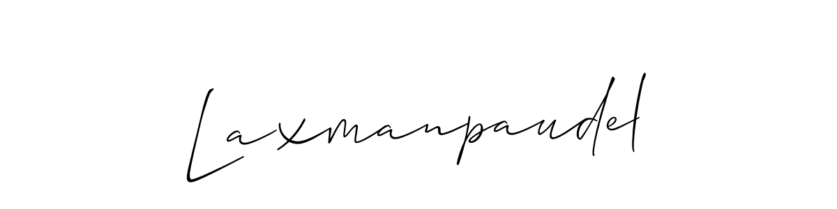 It looks lik you need a new signature style for name Laxmanpaudel. Design unique handwritten (Allison_Script) signature with our free signature maker in just a few clicks. Laxmanpaudel signature style 2 images and pictures png