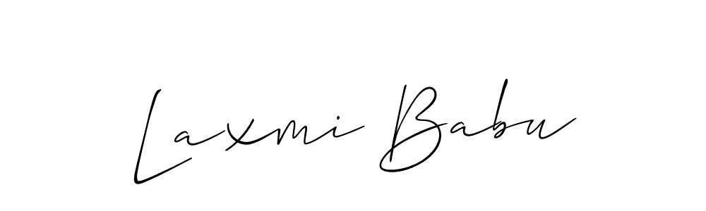 Design your own signature with our free online signature maker. With this signature software, you can create a handwritten (Allison_Script) signature for name Laxmi Babu. Laxmi Babu signature style 2 images and pictures png