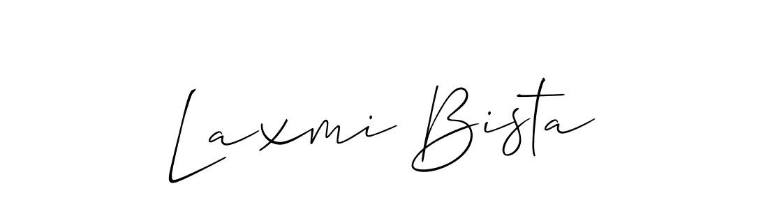 How to Draw Laxmi Bista signature style? Allison_Script is a latest design signature styles for name Laxmi Bista. Laxmi Bista signature style 2 images and pictures png