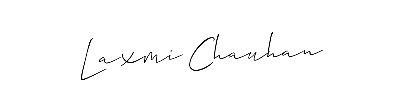 Make a beautiful signature design for name Laxmi Chauhan. With this signature (Allison_Script) style, you can create a handwritten signature for free. Laxmi Chauhan signature style 2 images and pictures png