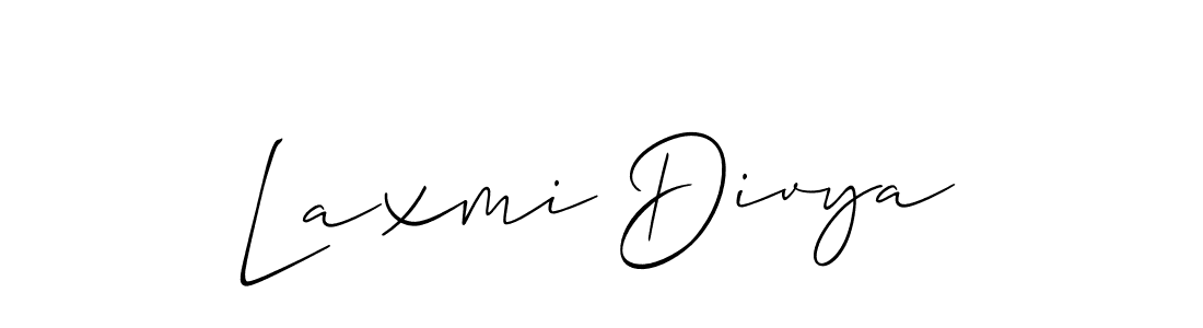 Laxmi Divya stylish signature style. Best Handwritten Sign (Allison_Script) for my name. Handwritten Signature Collection Ideas for my name Laxmi Divya. Laxmi Divya signature style 2 images and pictures png