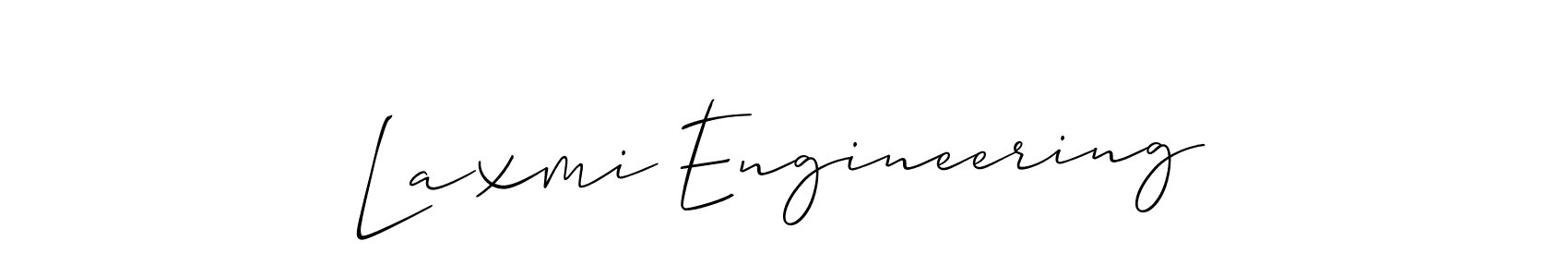 Design your own signature with our free online signature maker. With this signature software, you can create a handwritten (Allison_Script) signature for name Laxmi Engineering. Laxmi Engineering signature style 2 images and pictures png