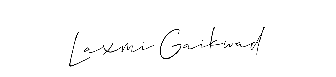 How to make Laxmi Gaikwad signature? Allison_Script is a professional autograph style. Create handwritten signature for Laxmi Gaikwad name. Laxmi Gaikwad signature style 2 images and pictures png