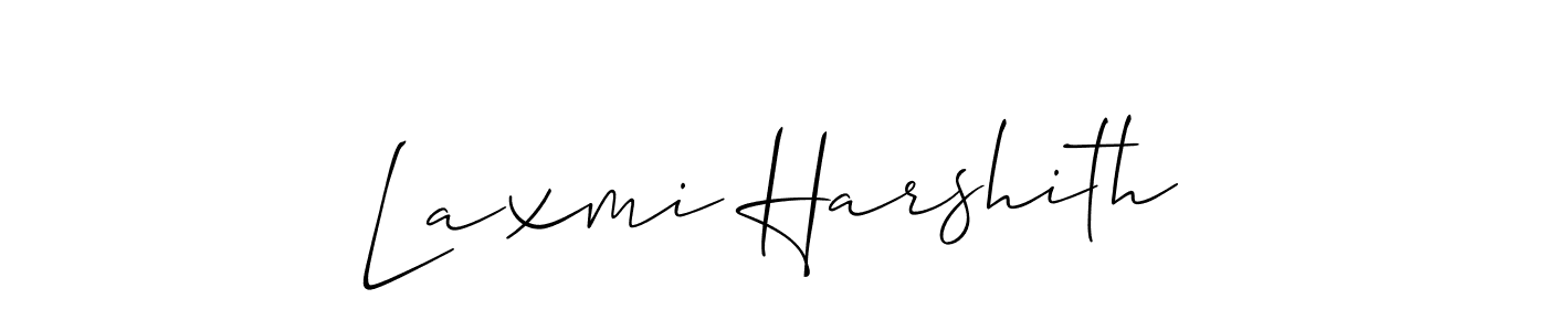 Design your own signature with our free online signature maker. With this signature software, you can create a handwritten (Allison_Script) signature for name Laxmi Harshith. Laxmi Harshith signature style 2 images and pictures png