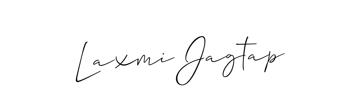 Create a beautiful signature design for name Laxmi Jagtap. With this signature (Allison_Script) fonts, you can make a handwritten signature for free. Laxmi Jagtap signature style 2 images and pictures png