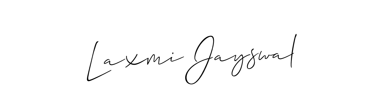 You should practise on your own different ways (Allison_Script) to write your name (Laxmi Jayswal) in signature. don't let someone else do it for you. Laxmi Jayswal signature style 2 images and pictures png