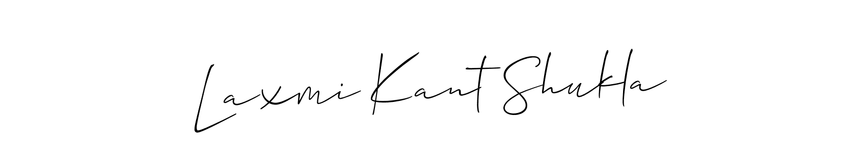 Design your own signature with our free online signature maker. With this signature software, you can create a handwritten (Allison_Script) signature for name Laxmi Kant Shukla. Laxmi Kant Shukla signature style 2 images and pictures png